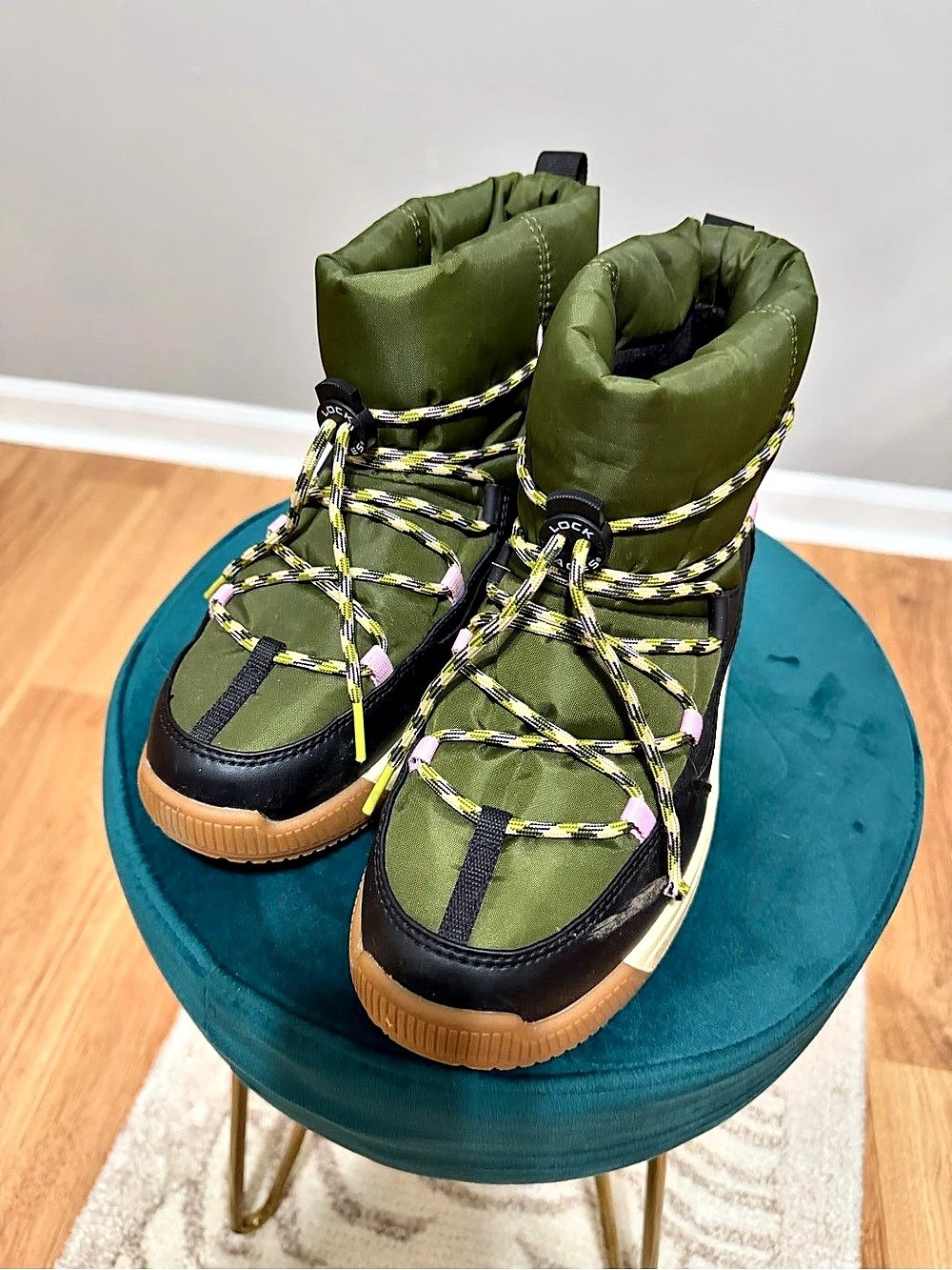 Sorel Out N About Puffy Mid Boot Green & Black US 9